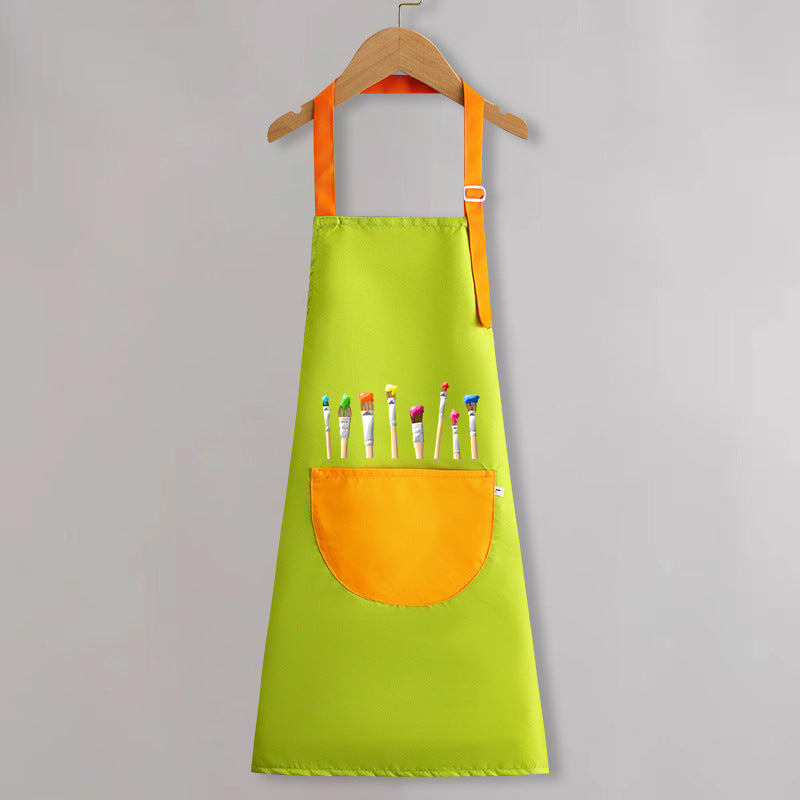 Children's apron painting waterproof antifouling studio cartoon apron big children's kindergarten apron overalls custom logo