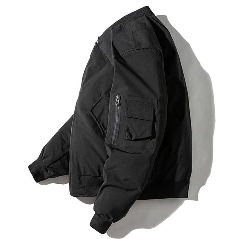 A generation of hair plus fat plus extra large size tide fat loose solid color quilted jacket fat man cotton coat