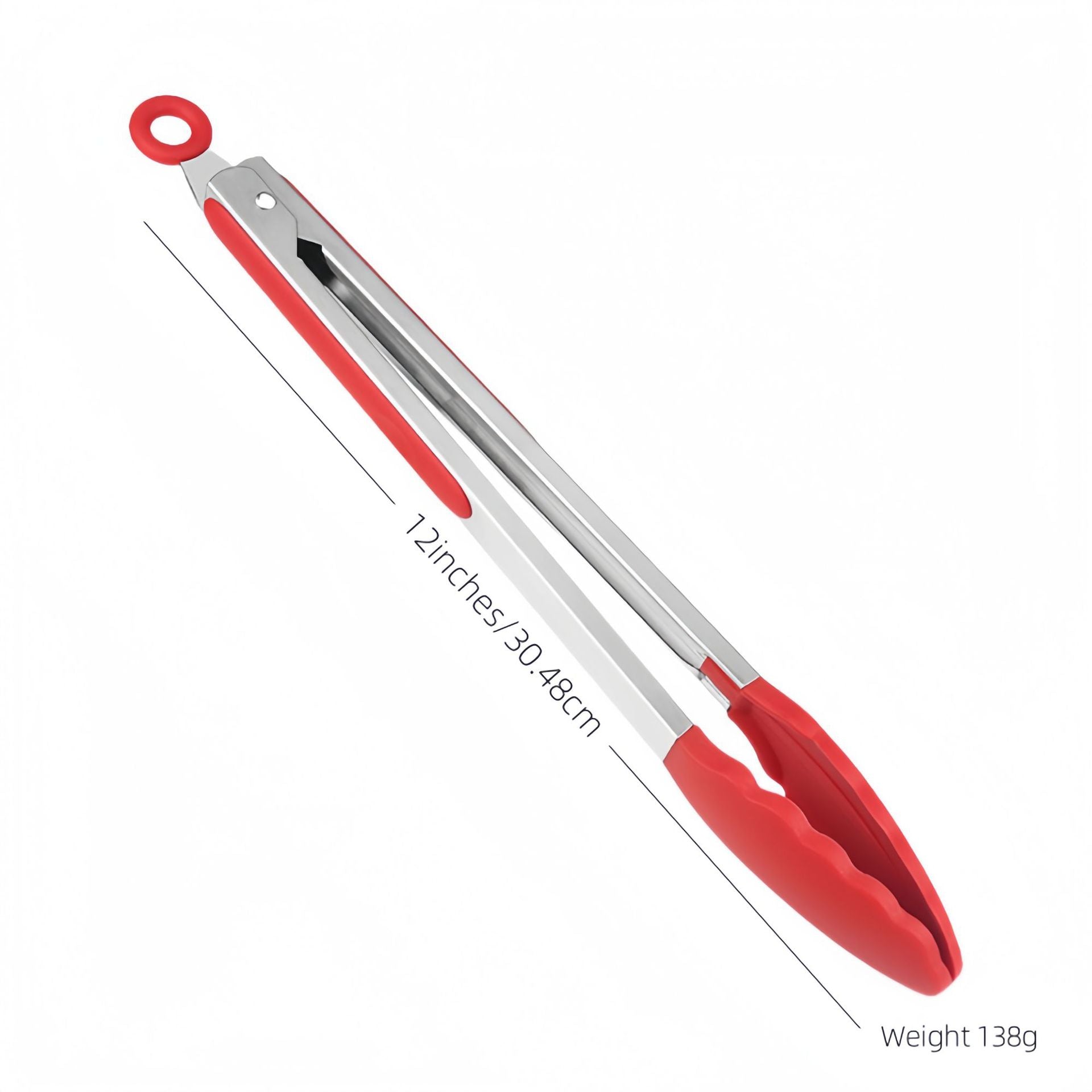Silicone Clips for Kitchen Non-Stick Pans, Anti-Scalding and High Temperature Resistance, Household Barbecue and Steak Special Set, Stainless Steel Food Clips