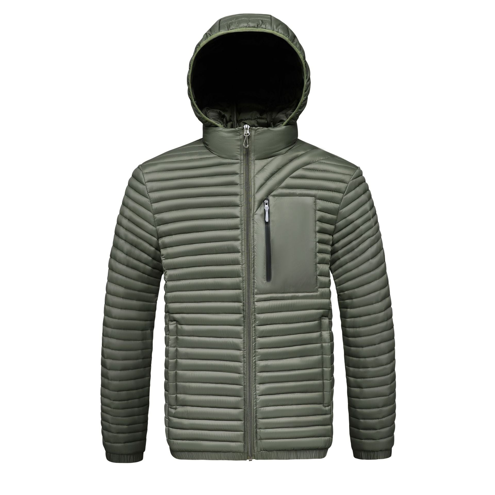 Cross-Border Men's Cotton Jacket 2025 Autumn and Winter Graphene Detachable Hood Amazon Wish Ribbed Cotton Coat Thickened