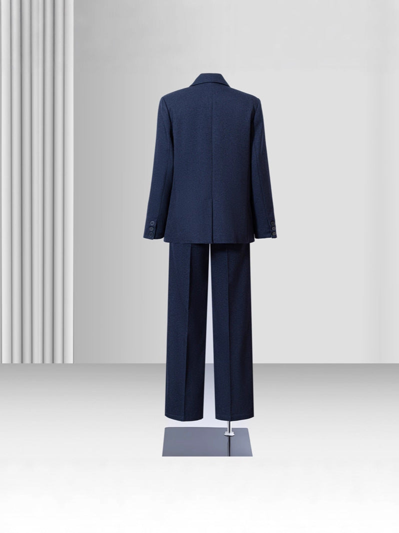 Navy Blue Suit Jacket for Women Spring & Fall 2025 New Casual Korean Style High-End Small Workplace Suit Suit