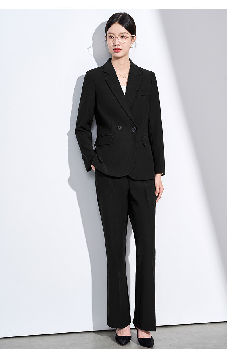 Blue Suit Suit for Women Spring & Fall New Style College Student Interview Classy Professional Formal Wear Small Suit Jacket Work Clothes