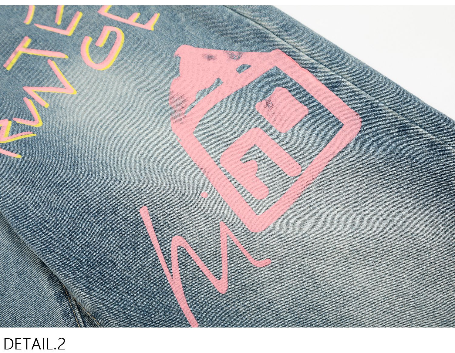 American Retro Niche Graffiti Washed Jeans for Women 2025 New Loose Straight High-Waisted Street Casual Pants