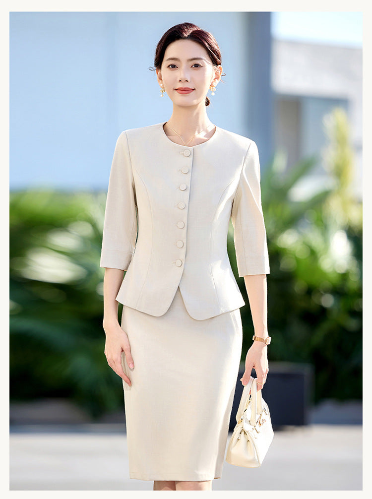 New Chinese Style Professional Skirt Classy Suit Suit for Women 2025 New Sales Workwear Conference Reception Work Clothes Summer