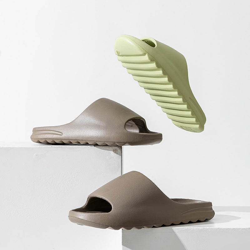 Sandals and Slippers Women's Thick-soled Simple Summer Indoor Silent Soft-soled Bathroom Bath Wear-resistant Couple's Outer Wear Men's Slippers