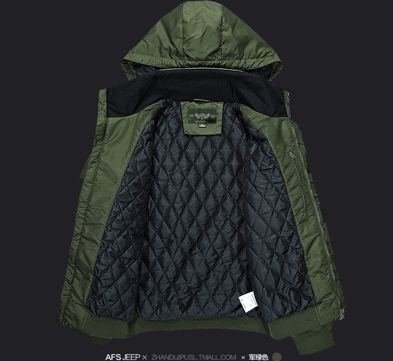 60601 winter pilot cotton-padded coat windproof waterproof loose jacket men's plus size jacket coat