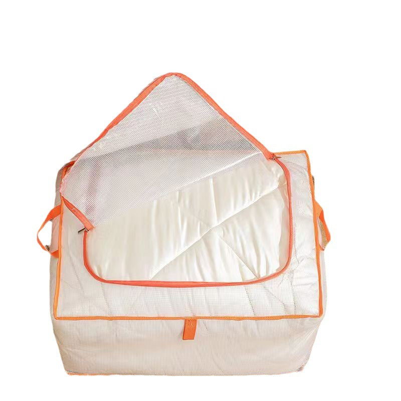 Transparent Mesh Quilt Storage Bag Large Capacity Folding Home Wardrobe Clothing Moving Packing Bed Bottom Storage Bag