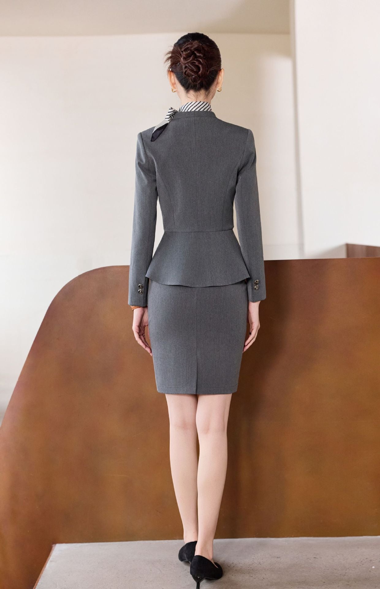 Dark Blue Suit Suit for Women 2025 Autumn and Winter New Professional Formal Wear Fashionable Workwear Jewelry Store Work Clothes