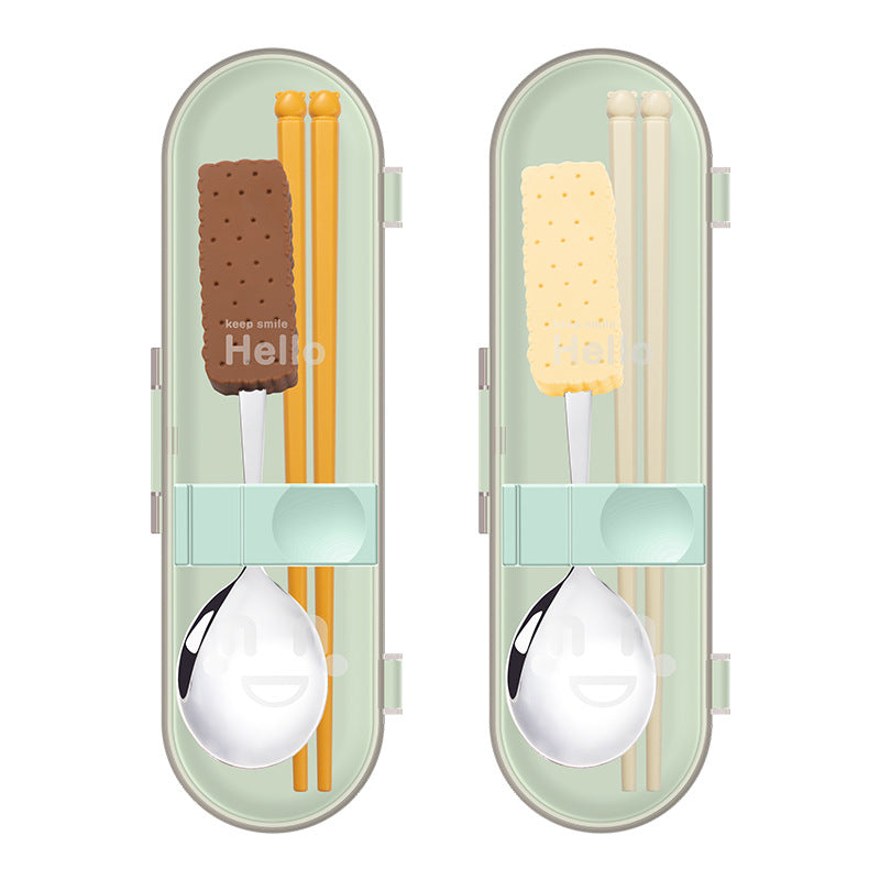 Guest manduo portable suit chopsticks spoon tableware student storage box office worker cute primary school student for one person
