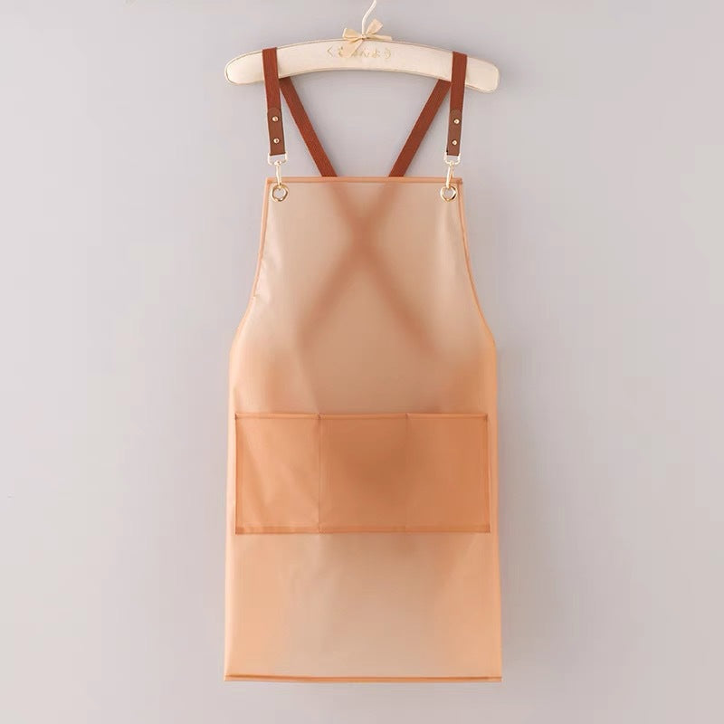 New apron tpu Waterproof antifouling kitchen household pet shop barber shop men's and women's work clothes customizable logo