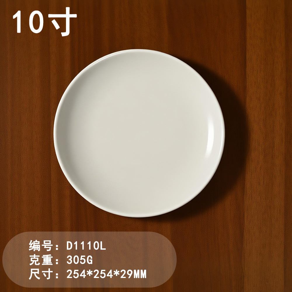 Round Melamine Plate, Imitation Porcelain, Commercial Dining Plate, Buffet Plate, Barbecue Plate, Commercial Plate, Stir-Fry Plate, Round Dish