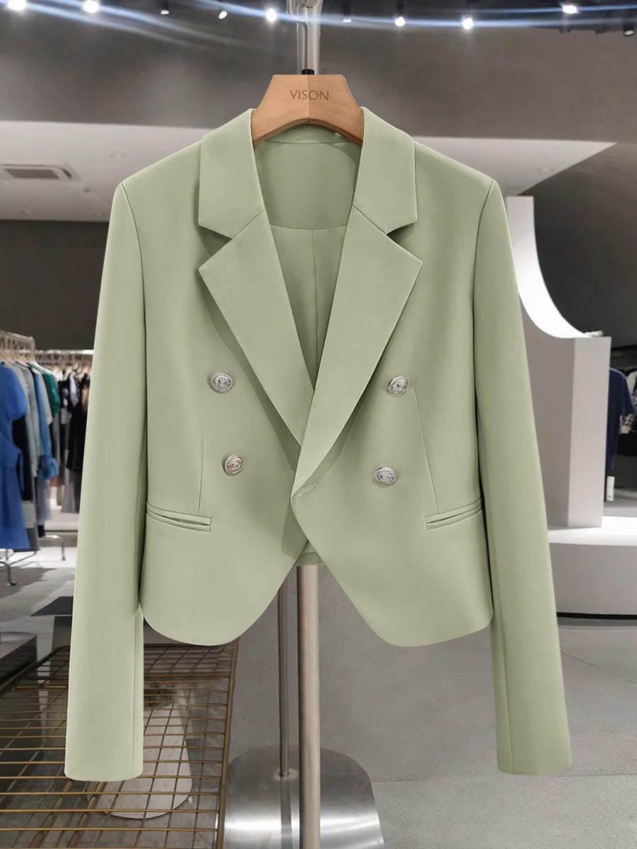 Small Suit Jacket Women's 2025 New Spring and Autumn Casual Korean Style Design Sense Black Small Suit Outside Cross-border