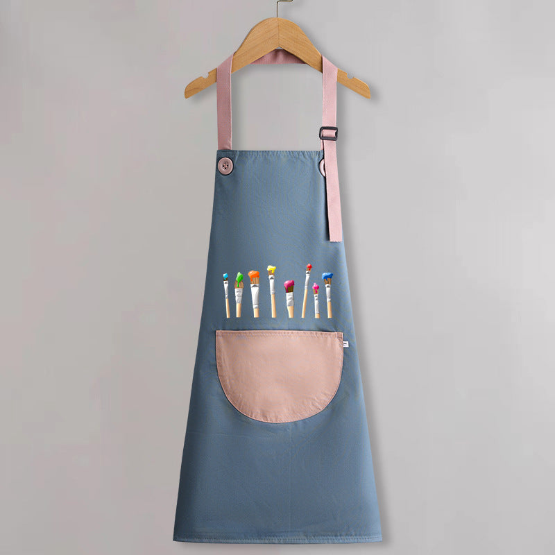 Children's apron painting waterproof antifouling studio cartoon apron big children's kindergarten apron overalls custom logo