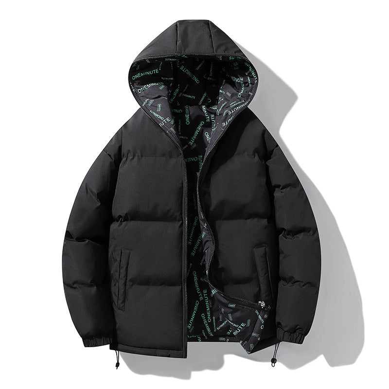 2025 New Trendy Brand Plus Size Cotton Jacket Couple Style Reversible Hooded Loose Winter Thick Warm Coat