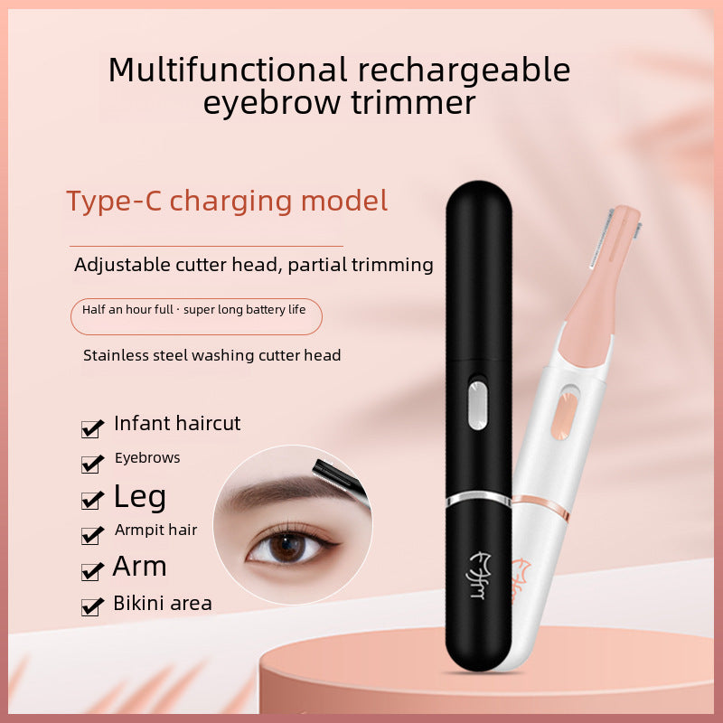 Electric eyebrow trimmer wholesale rotatable head eyebrow trimmer charging baby shaving electric eyebrow trimmer