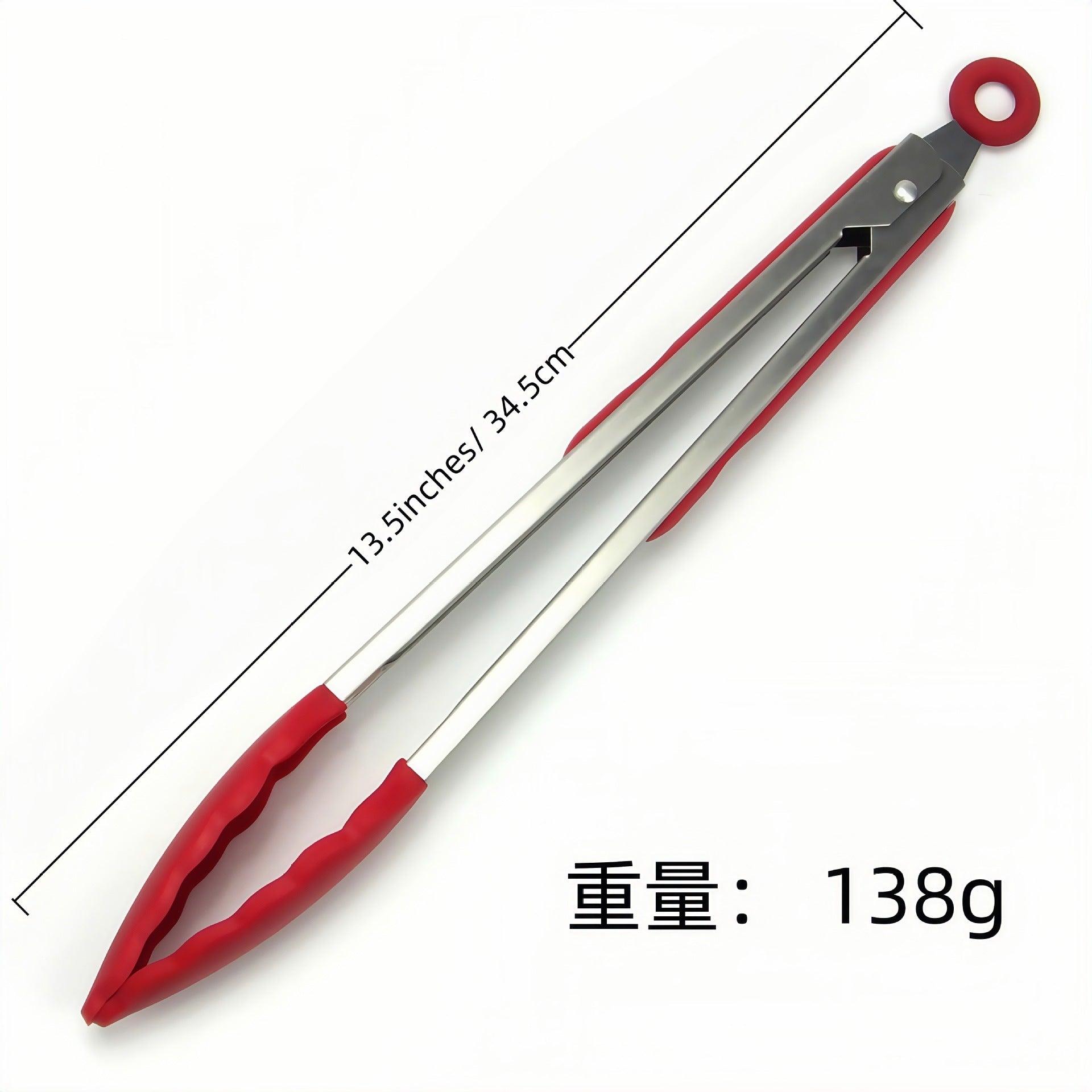 Cross-Border Black Silicone Clip High Temperature Resistant Kitchen Food Frying Stainless Steel Bread Clip Steak Clip Kitchen Food Clip