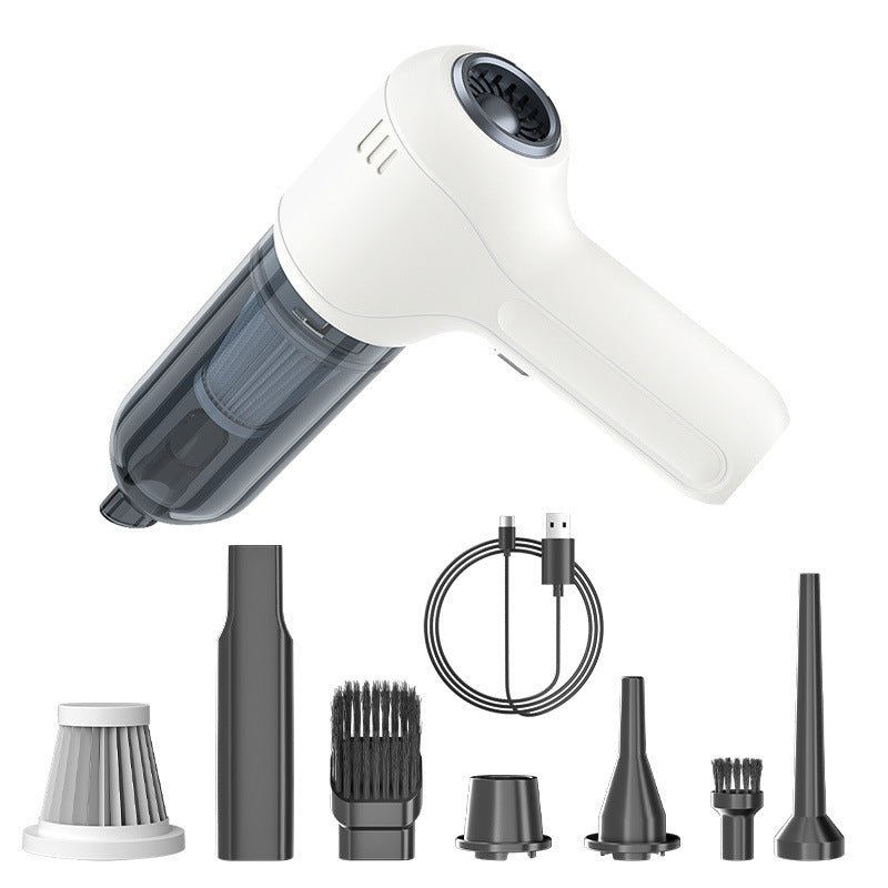 10KPa High-Suction Compact Cordless USB Portable Vacuum Cleaner for Cars, Home, Office