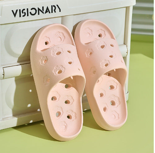 2507 a generation of summer cat claw hollow slippers home indoor leaking bathroom mop factory wholesale cross-border