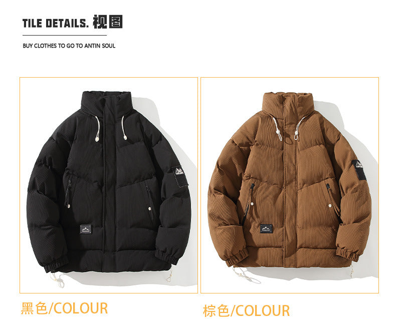 American Street Fashion Brand Graphene Winter Thickened I Charge Daily Casual All-match Cotton Jacket