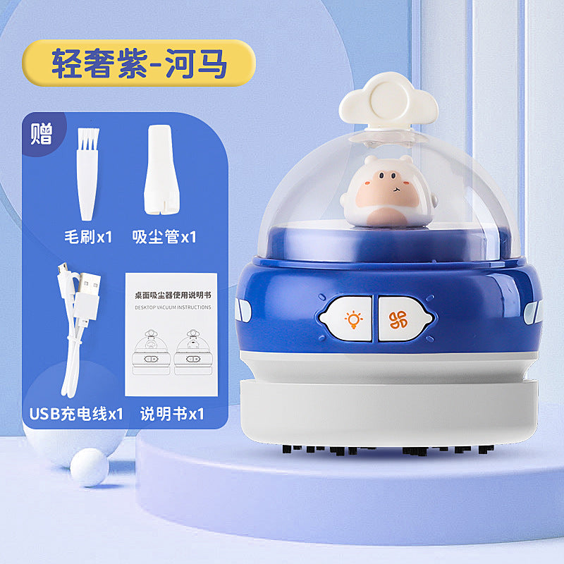 Cross-Border Desktop Vacuum Cleaner Student Mini Handheld Electric Suction Eraser Shavings Children's Cleaning Pencil Shavings Large Suction