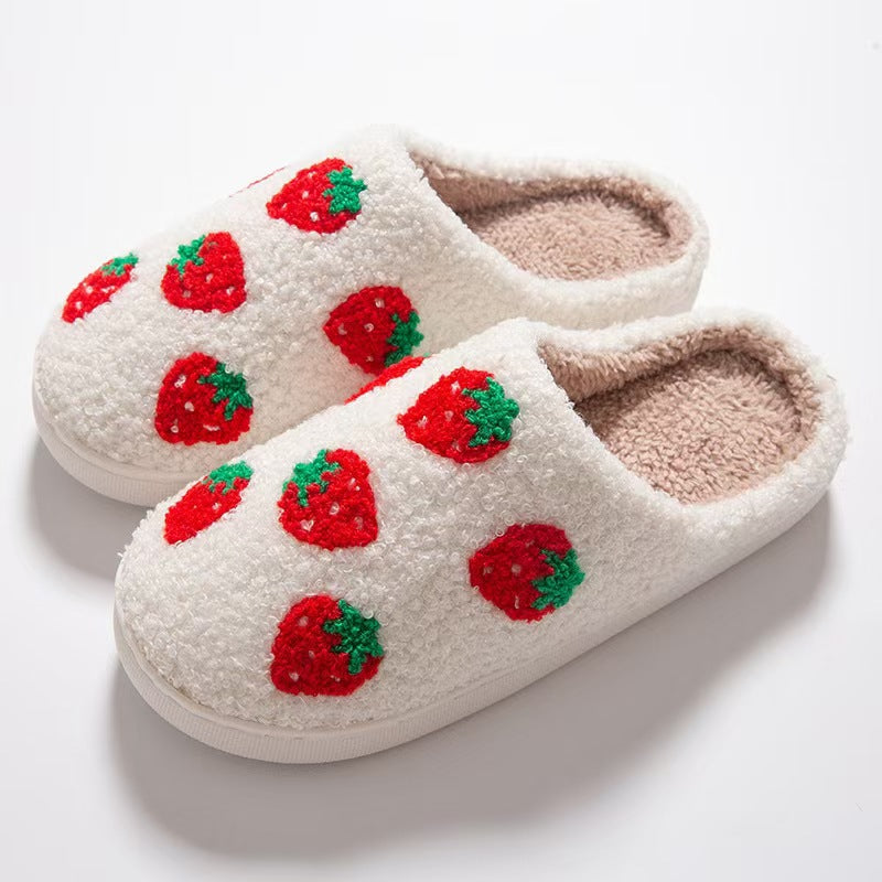 Cross-Border Cotton Slippers for Autumn and Winter, Warm and Non-Slip Tpr Indoor Slippers for Men and Women, Couple Style, Cute Cartoon Design