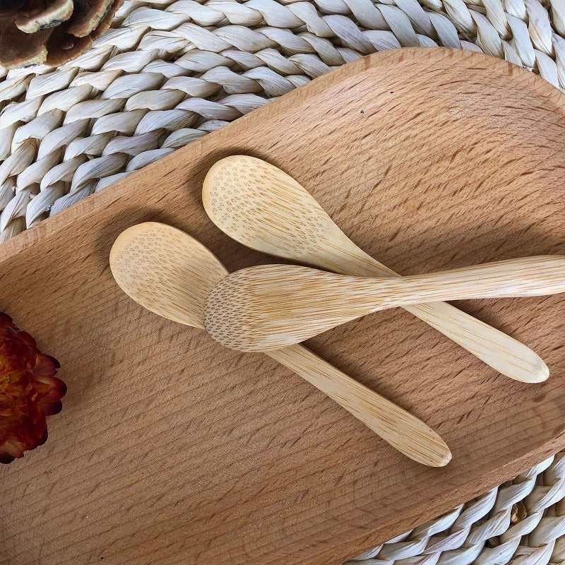 Factory wholesale Japanese children's rice spoon mini bamboo spoon meal chopsticks tableware household kitchen utensils