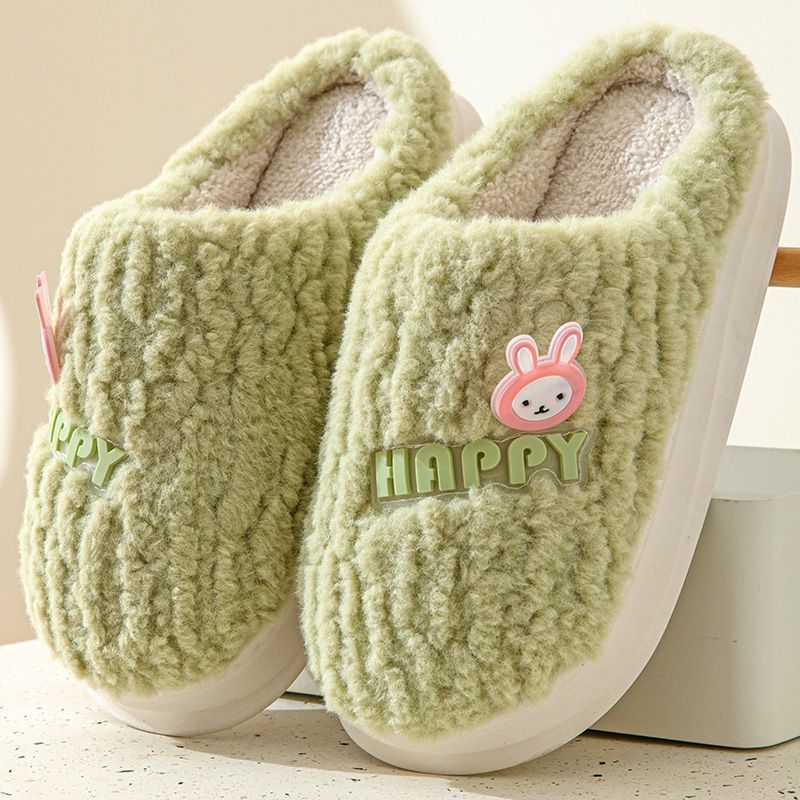 2025 Cotton Slippers for Men and Women, Winter Indoor Warm Thick-Soled Maternity Couple's Fur Slippers for Home Use in Winter