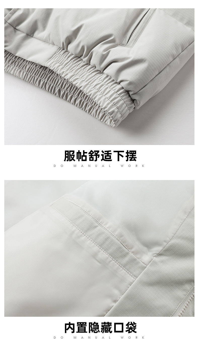 Japanese-Style Lapel Winter Thick Cotton Coat Cross-Border Men's Puffer Jacket College Trend Men's Simple Jacket Fresh Men's Clothing