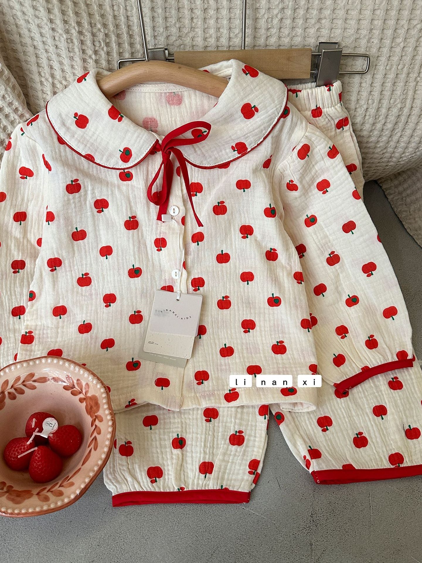 Princess Style Children's Lapel A-Class Cartoon Loungewear Set 2026 Spring New Baby Sweet and Cute Pajamas and Sleep Pants