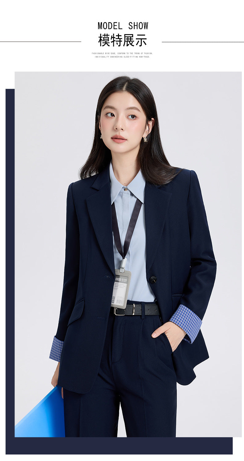Cross-Border Professional Women's Suit Set, High-End Elegant Business Attire, Sophisticated Look for College Students' Interviews, Formal Suit Jacket