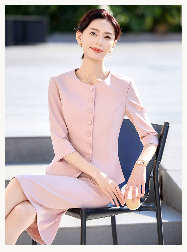 New Chinese Style Professional Skirt Classy Suit Suit for Women 2025 New Sales Workwear Conference Reception Work Clothes Summer