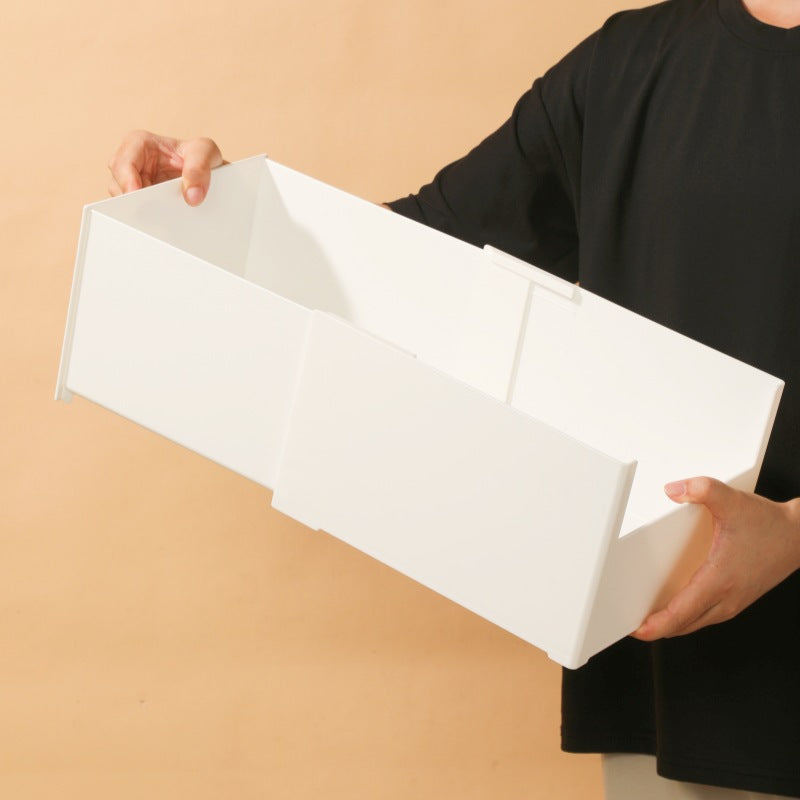 Retractable Storage Box Right Angle under Sink Cabinet Kitchen Extended Storage Basket Debris Organization Storage Box Storage Basket