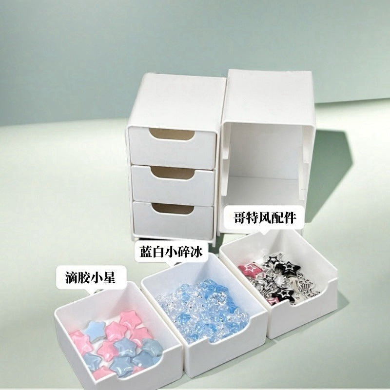 Mini Desktop Small Office Furniture Office Organizing Handy Gadget Jewelry Lipstick Large Capacity Cosmetic Storage Box