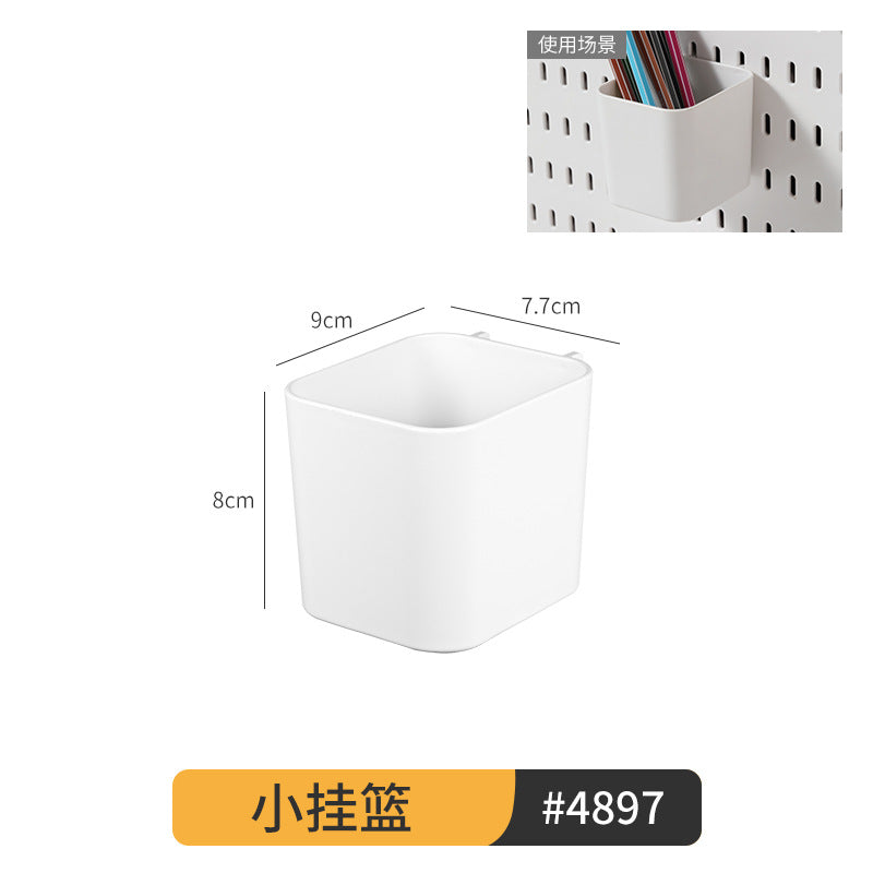Extra-Large Perforated Board Self-Adhesive No-Drill Storage Rack Kitchen Wall Nail-Free Hanging Board Bathroom Wall Storage Organizer