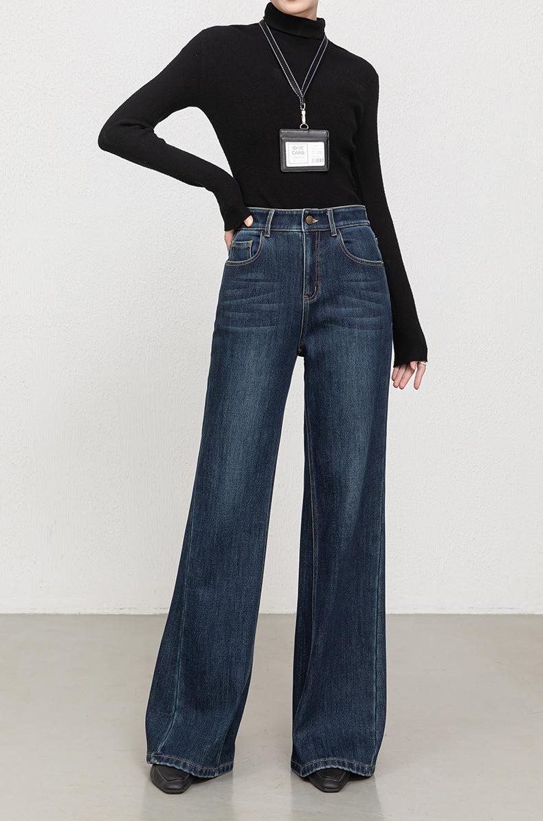 If the 2025 Winter New Style Fleece-Lined and Thickened Women's Jeans Are Four-Way Stretch, Warm, Long, Flared Pants 8120H
