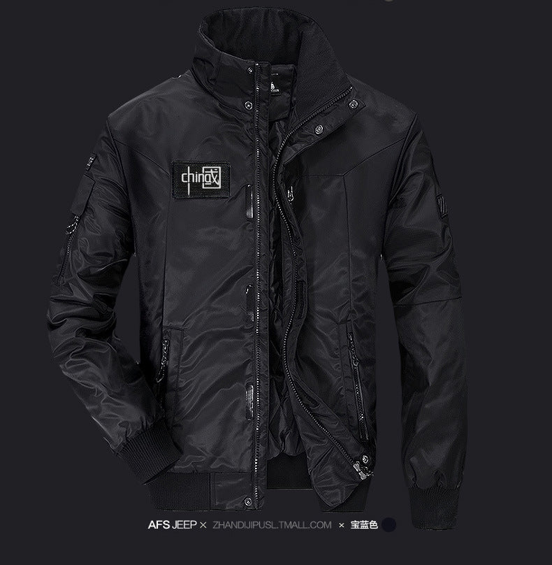 60601 winter pilot cotton-padded coat windproof waterproof loose jacket men's plus size jacket coat