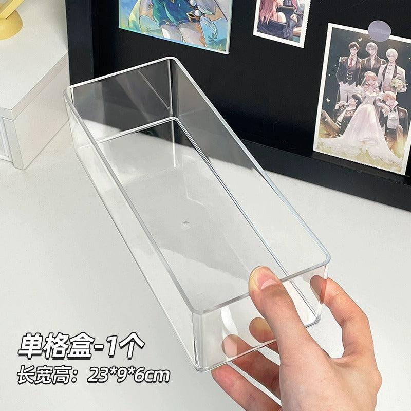 Transparent Bar Storage Box Dust-Proof and Moisture-Proof Protective Cover Desktop Badge Display Frame Food and Toy Millet Storage Display Stand