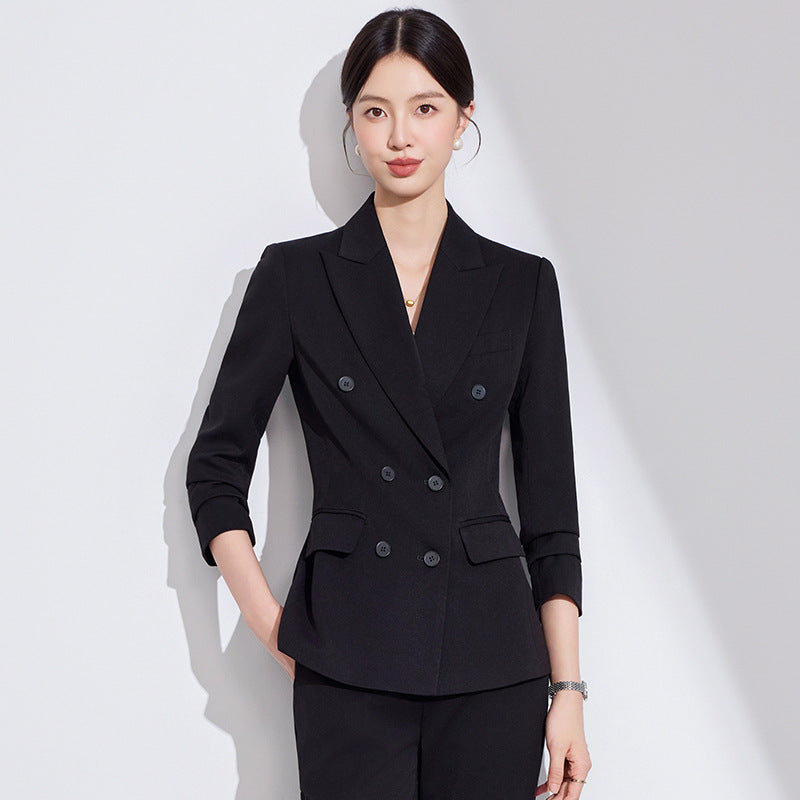2025 Autumn and Winter Casual Fashion Suit Pants Business Wear Women's Cross-Border Export Pants Suit 6913