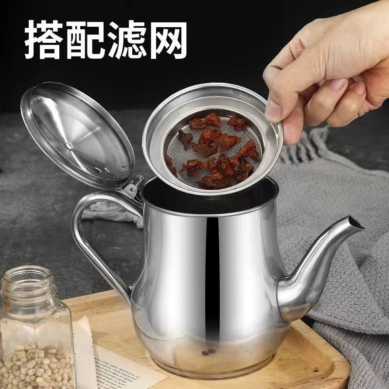 Carefully Selected Stainless Steel Oil Pots for Home Use, Leak-Proof Wine Pots, Ounce Pots, Oil Pouring Bottles, Seasoning Bottles, Kitchen Oil Containers, Wholesale