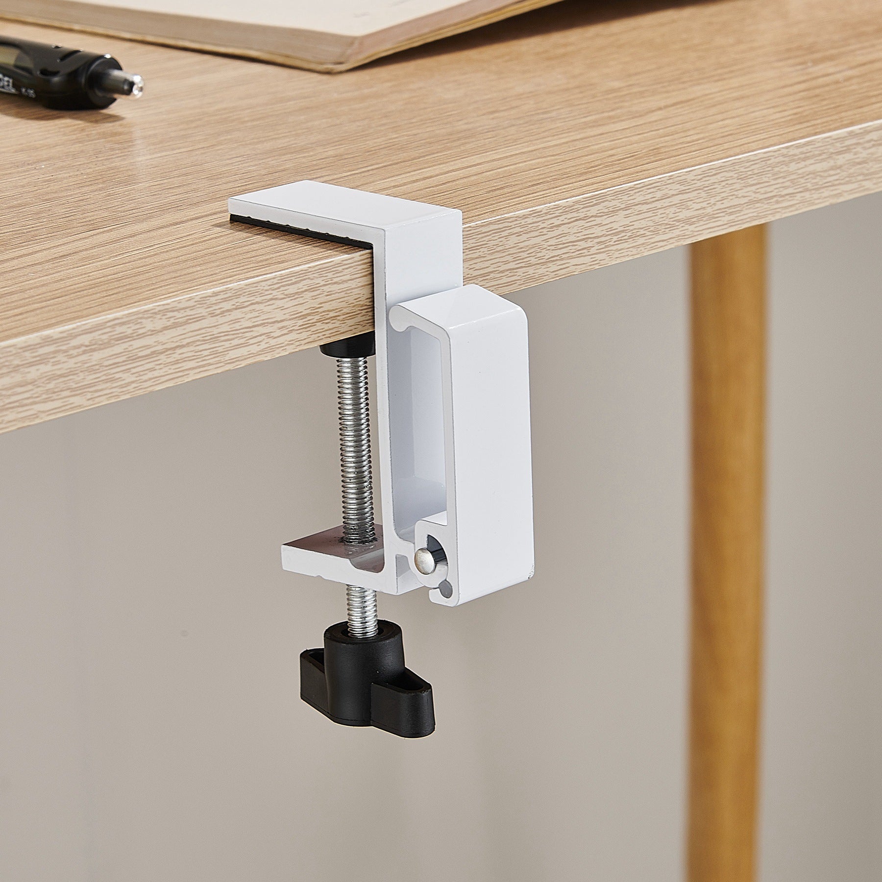 Foldable Tableside Hook, Simple Space Aluminum Hook, Desktop Storage and Organization Hook, Creative Deskside Hook for Students