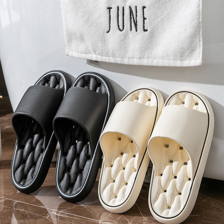 Slippers household summer women's home non-slip bathroom bath leaking sandals men's thick-soled hotel sandals wholesale