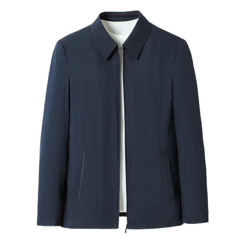 Pastoral Bird Lapel Jacket Thickened Autumn and Winter New Business Casual Cotton Coat Jacket Cadre Leading Dad Cotton Coat Men