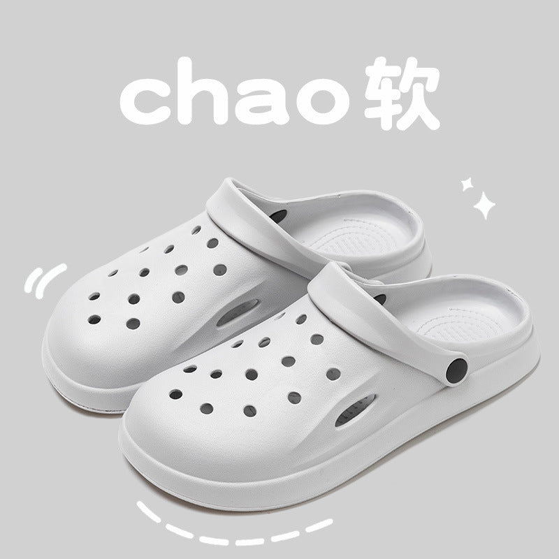 610 cross-border a generation of hair hole sandals summer beach shoes non-slip light excrement feeling wear baotou slippers