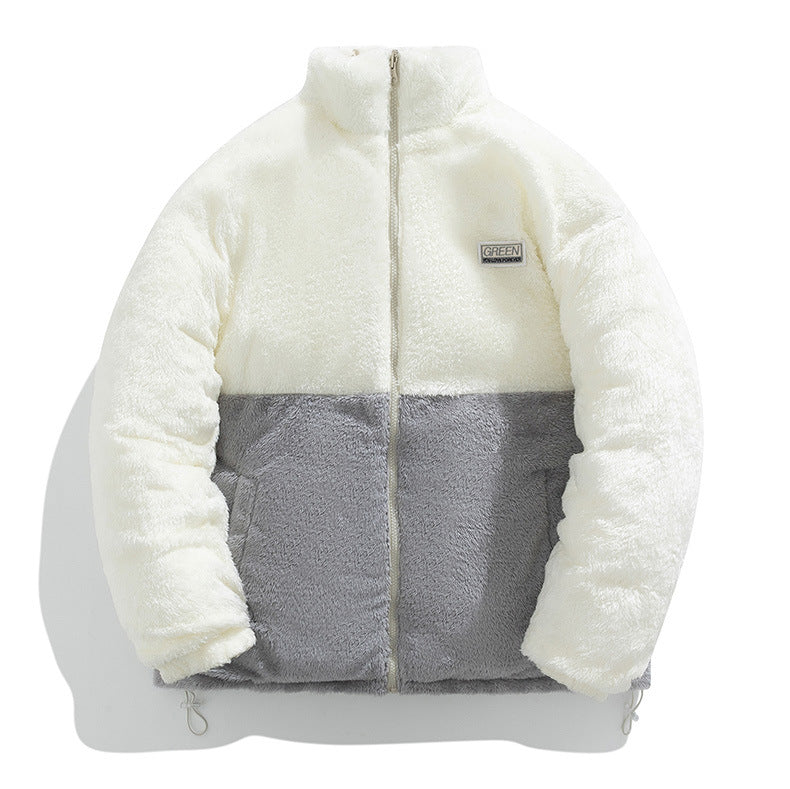 Men's Winter New Cotton Coat with Lamb Fleece, Thickened Couple's Stand Collar Casual Trendy Cotton Jacket Manufacturer