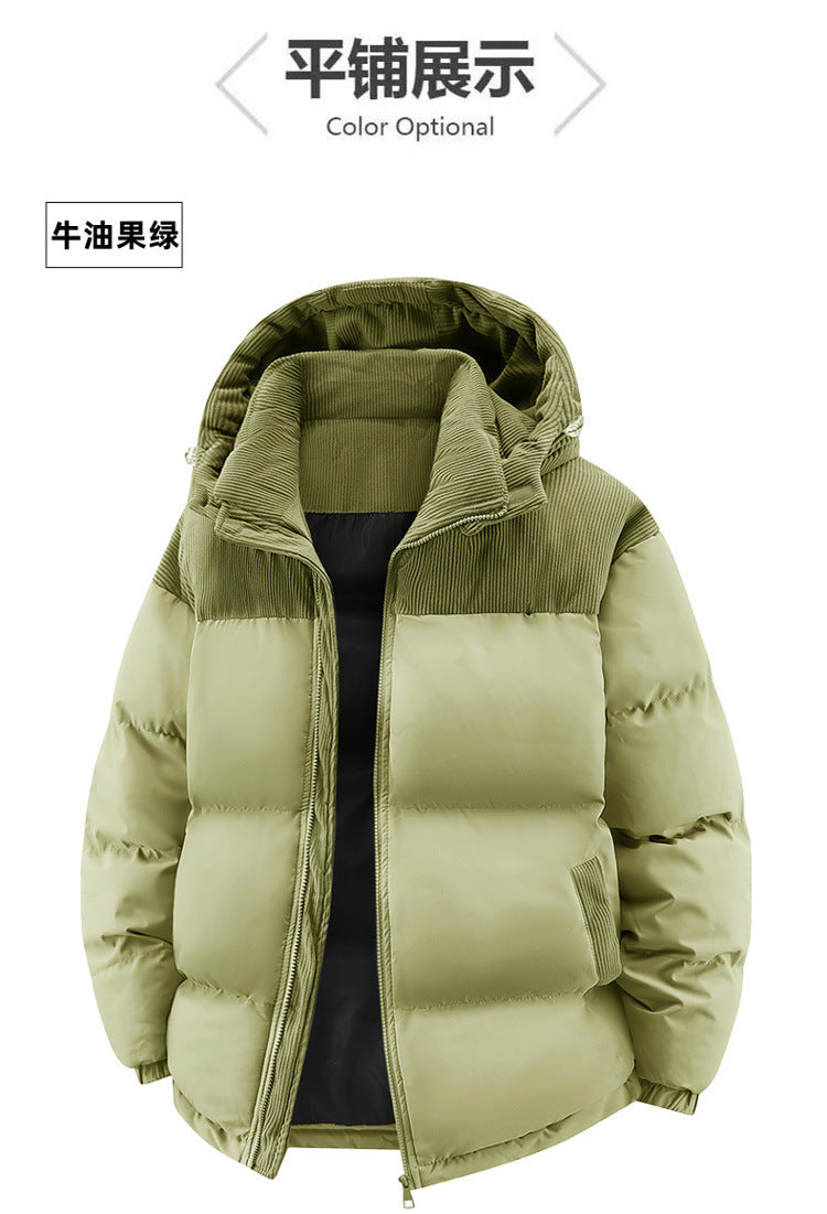 Cross-Border Large Size Hot-Selling Hooded Removable Couple High-Quality Cotton Clothing Autumn and Winter Thickened Cotton Windproof and Warm Cotton Clothing