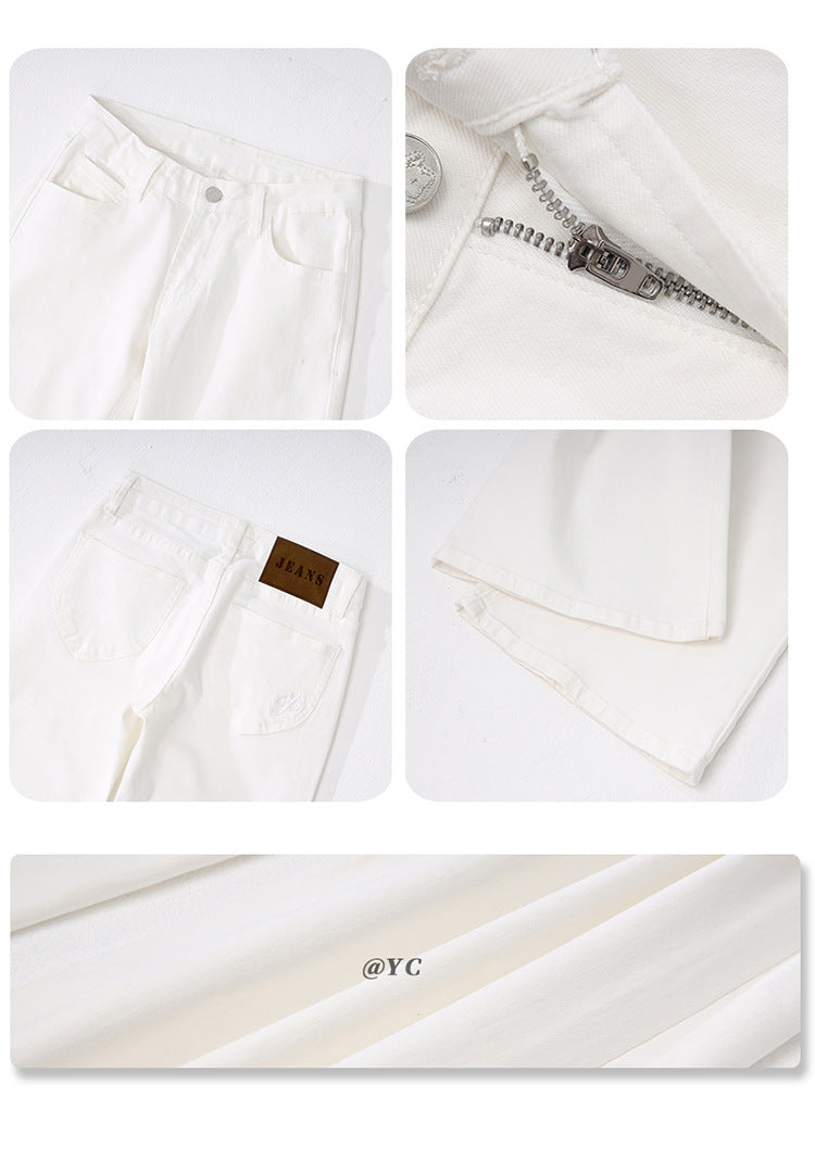 Yc&2-Color American Retro Low-Waist Sexy Flared Pants for Autumn and Winter Micro-Elastic Versatile Slimming Look Jeans for Women