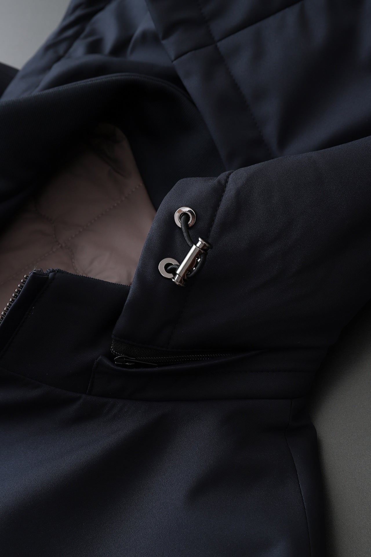Source Manufacturer Spring and Autumn Anti-Wrinkle Fashion Korean Style Casual Jacket Business Simple Removable Hood Filled with Wool Middle-Aged Clothing
