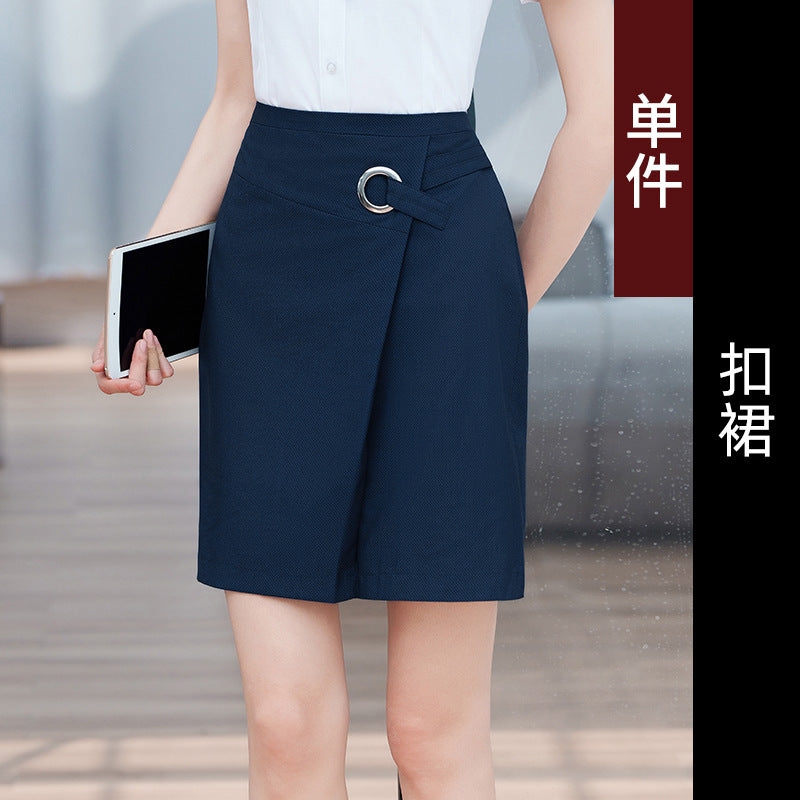 2025 New China Mobile Workwear Women's Summer Mobile Company Hall Manager Workwear Short-Sleeved Jacket Women's Skirt Shirt