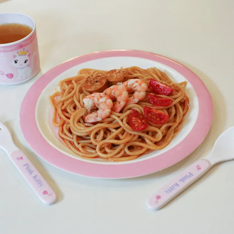Melamine Tableware Set, Cartoon Children's Eating Bowls, Divided Plates, Cups and Spoons, Children's Set, Gift Divided Plates