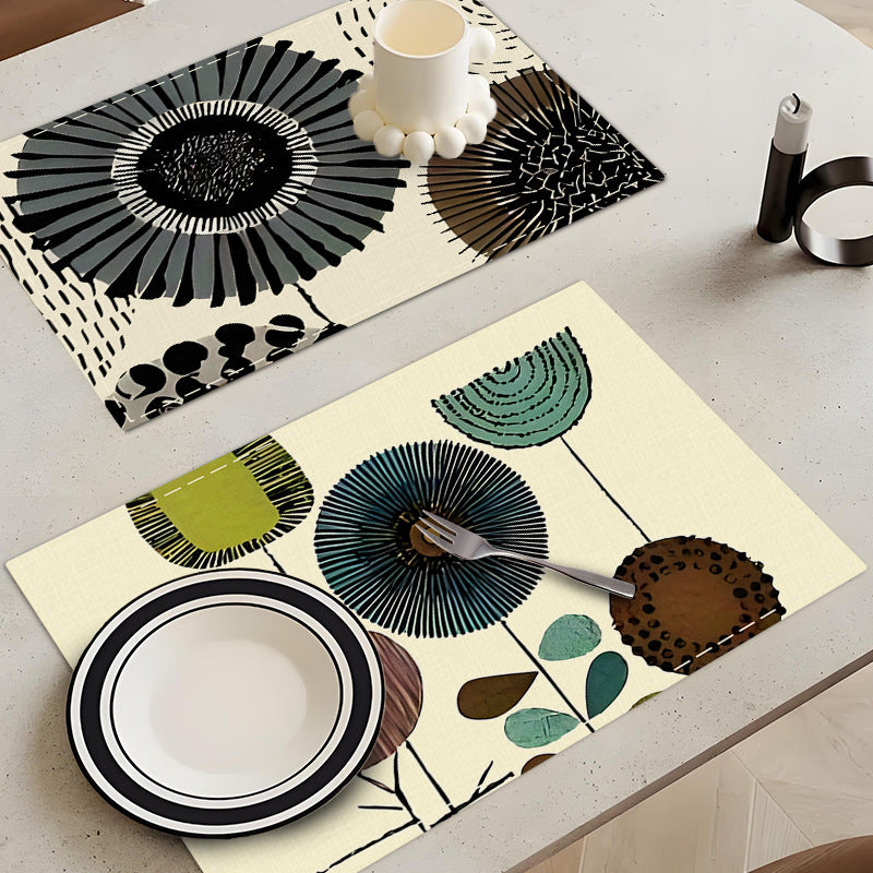 Amazon's Best-Selling Geometric Flower-Shaped Placemat New Holiday Linen Table Mat Home Kitchen Table Decoration Insulation Mat